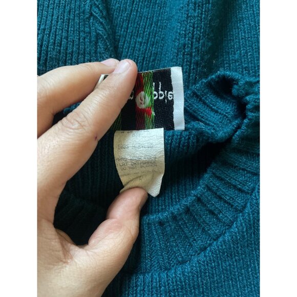 VTG A. in Apple Baby Boy Size L Baby Long Sleeve Sweater Blue Acrylic 90s - Picture 5 of 6